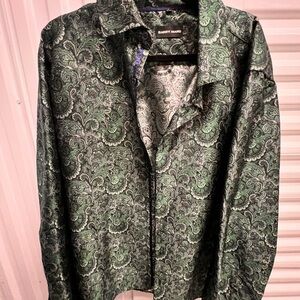 Green Casual Button Down Shirt